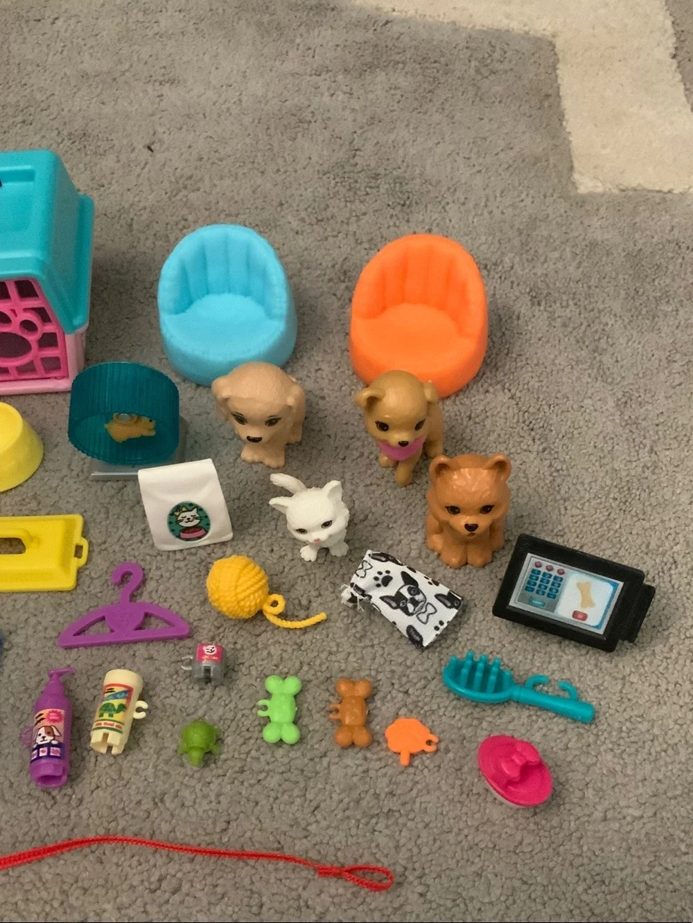 Barbie Pink and Blue Pet Care Playset with Doll and Pets